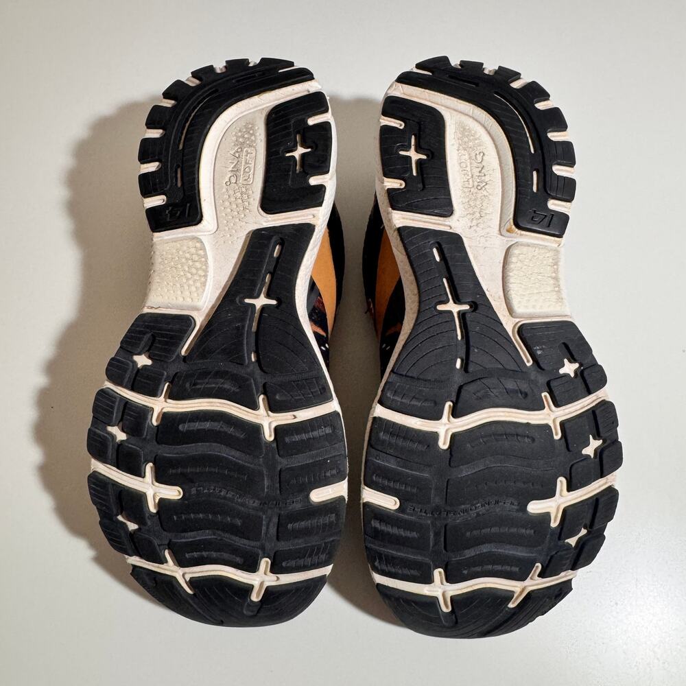 Brooks Ghost 14 Running Shoes Womens Size 7.5 Black Beer Print Athletic Sneakers - Picture 7 of 9